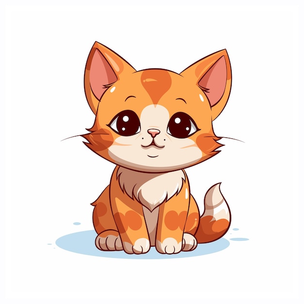 Illustration De Chat Dessin Animé Mignon