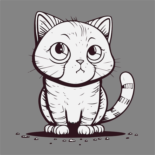 Illustration de chat Dessin animé