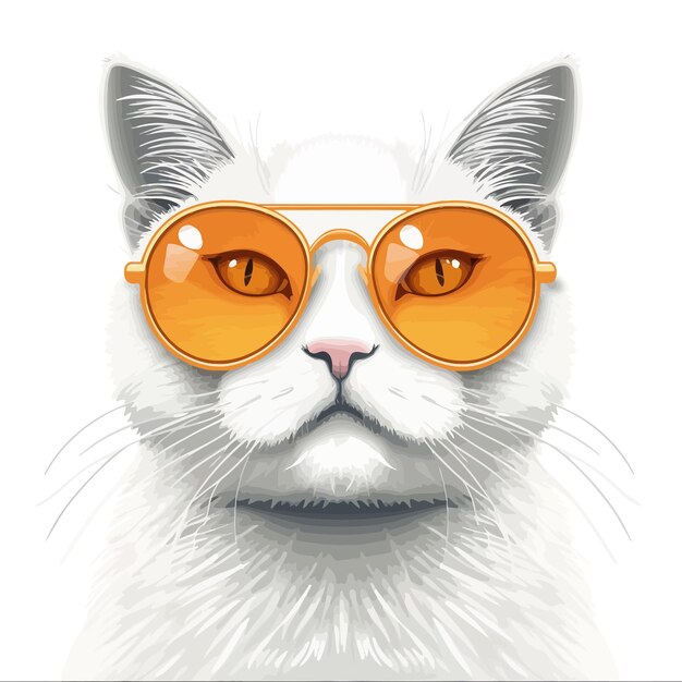 Vecteur illustration de chat hipster