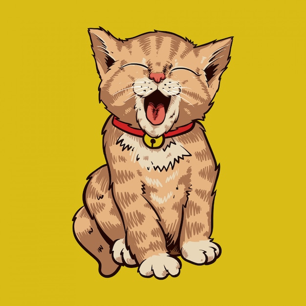 illustration de chat mignon