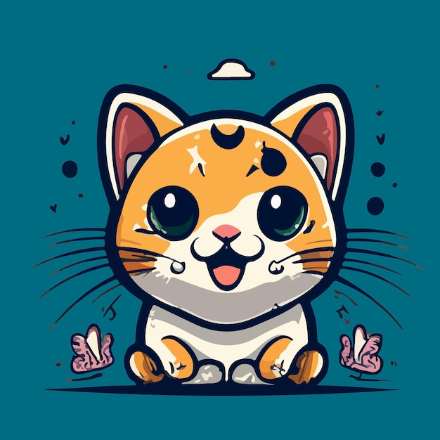 illustration de chat mignon