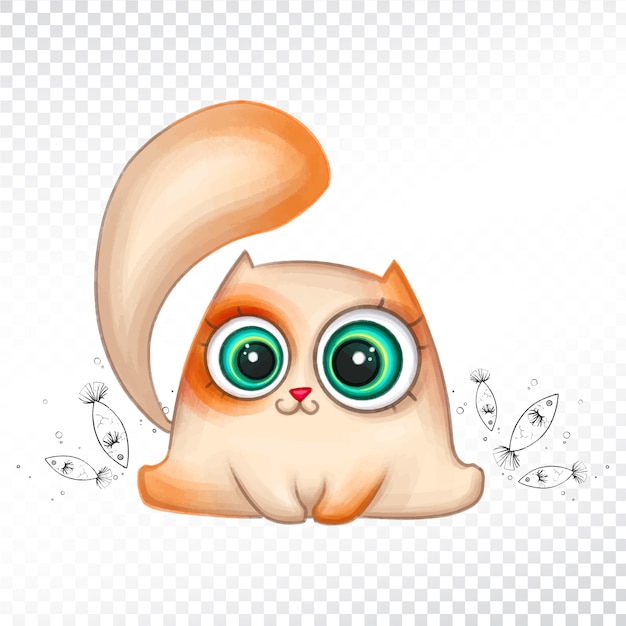 Illustration de chat mignon