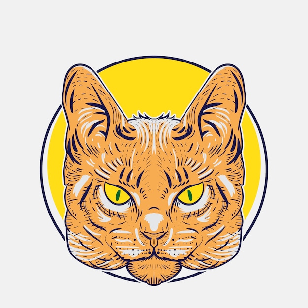 Vecteur illustration de chats sauvages pour les besoins de conception ou de logo