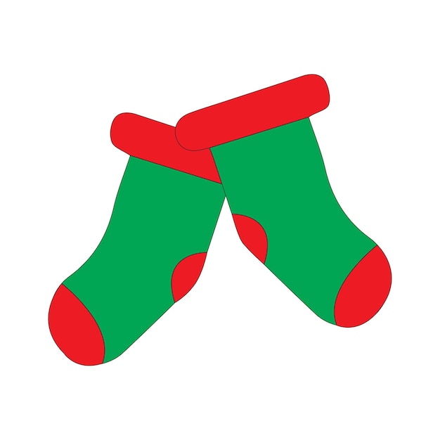 Vecteur illustration de chaussettes de noël