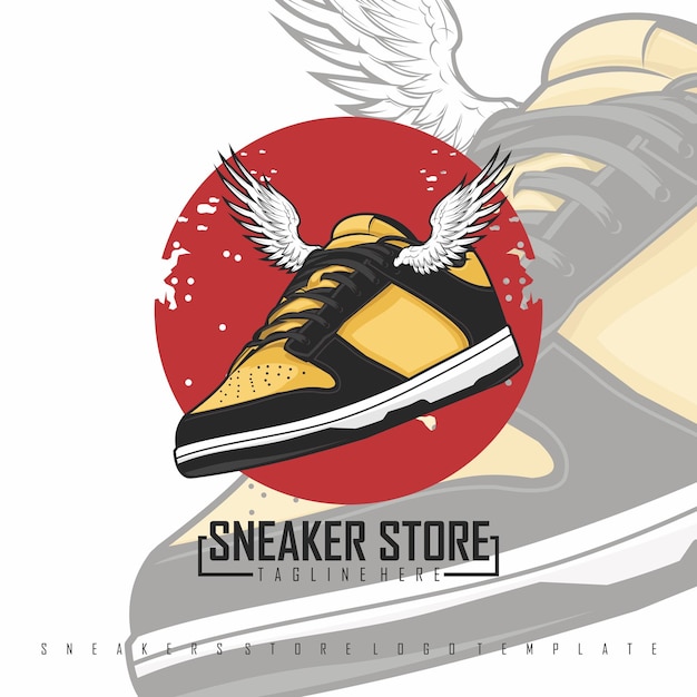 Vecteur illustration de chaussure sneakers