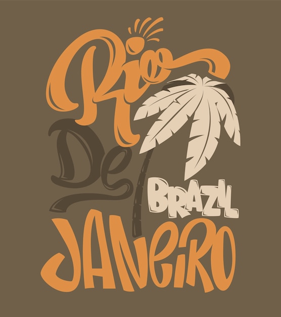 Illustration De La Chemise Imprimée Rio De Janeiro