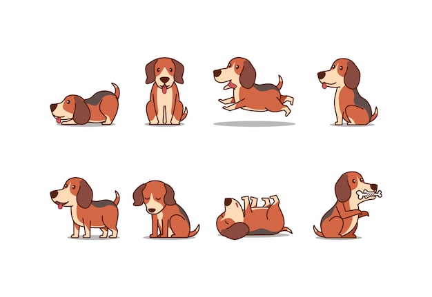 Illustration De Chien Chiot Beagle Mignon