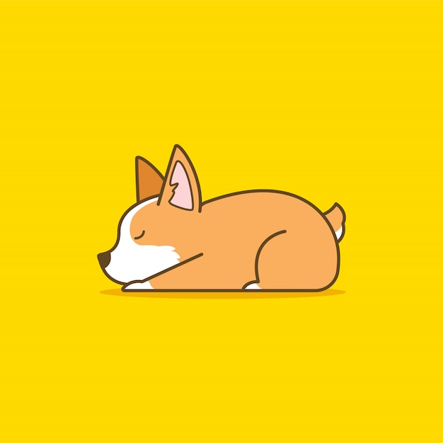 Illustration De Chien Mignon Corgi