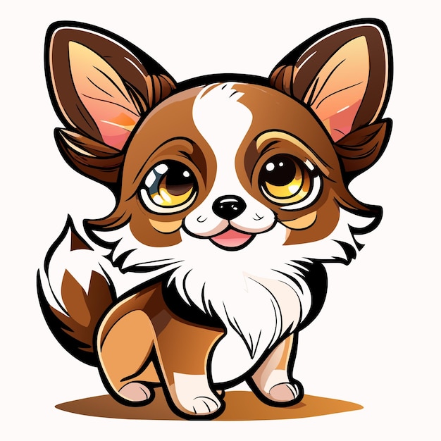 Illustration De Chihuahua Dessin Animé Dessiné à La Main