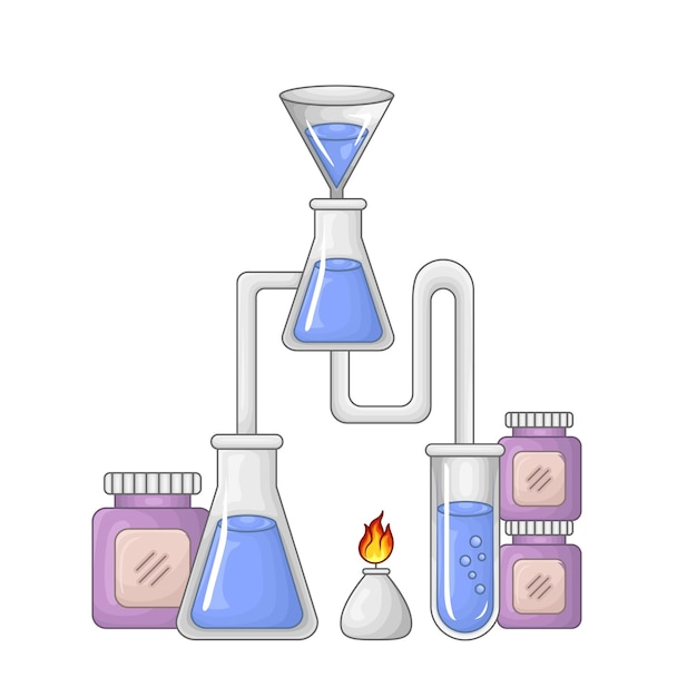 Vecteur illustration de la chimie