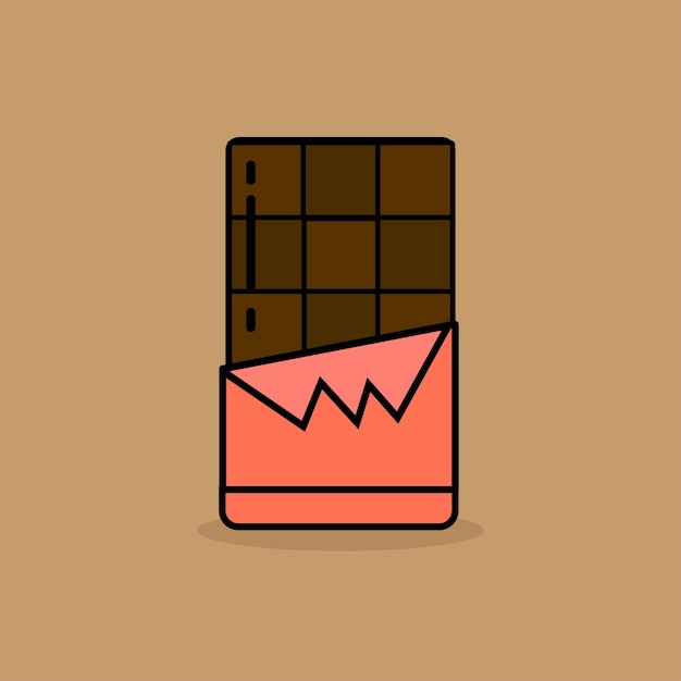 Une illustration de chocolat chocolat sucré