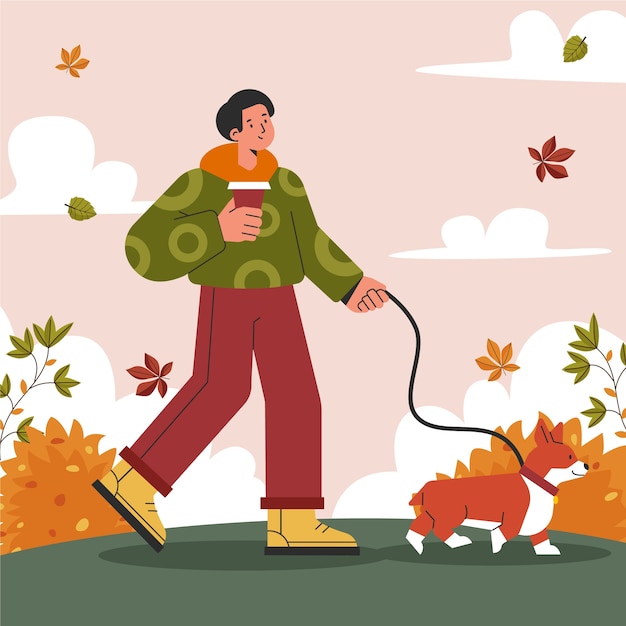 Illustration de chute dessinée à la main