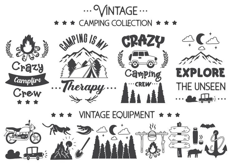 Vecteur illustration de citation de camping vecteur pour bannière, affiche, flyer