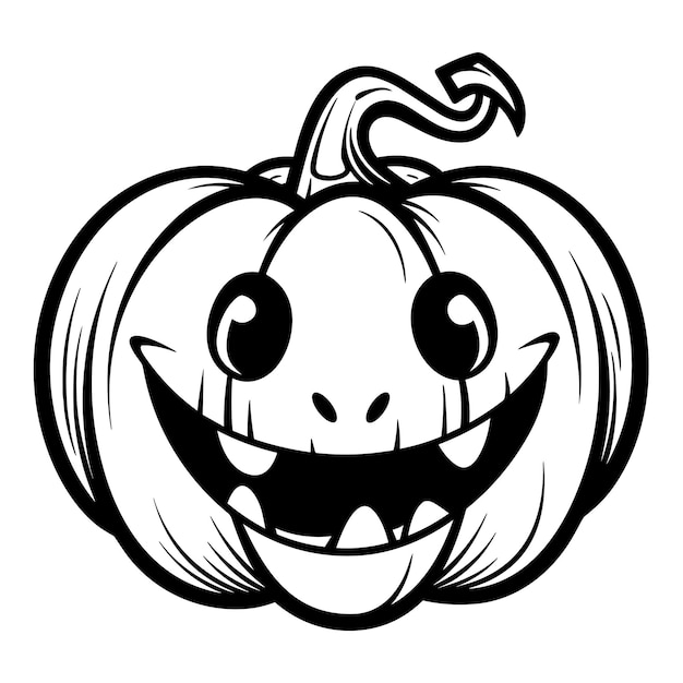 Vecteur illustration de citrouille d'halloween isolée sur fond blanc pour le logo du t-shirt