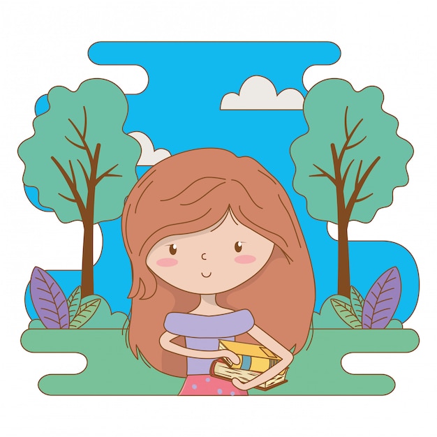 Illustration De Clipart Dessin Animé Fille Adolescente