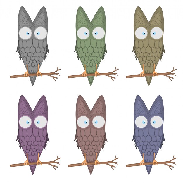 Illustration De Clipart De Dessin Animé D'une Mascotte De Hibou