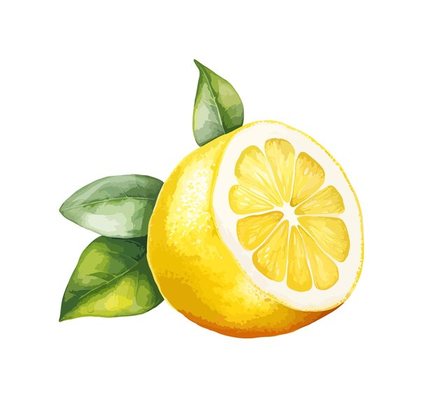 Vecteur illustration de clipart vectoriel de citron avec un fond isolé