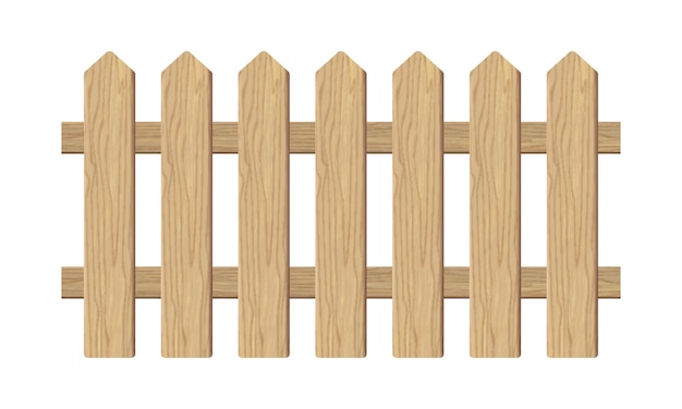 Illustration d'une clôture en bois rustique d'époque