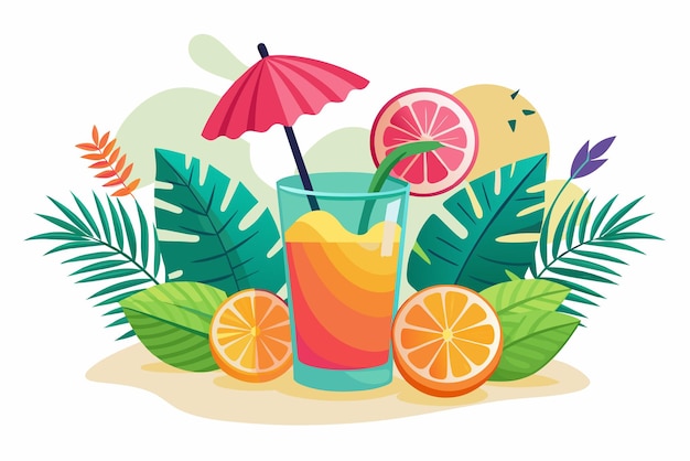 Vecteur illustration d'un cocktail