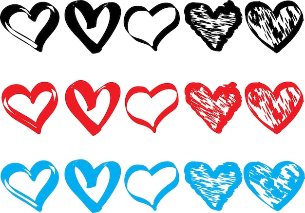 illustration de cœur icône de conception de cœur plat symbole d'amour de la Saint-Valentin moderne plat pour la conception de sites Web