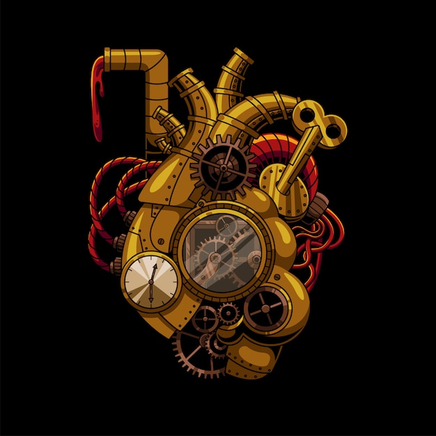 Illustration de coeur Steampunk