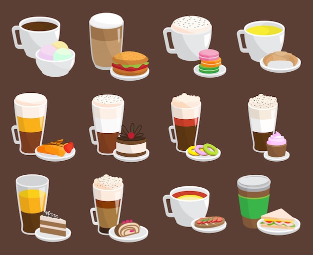 Illustration De Collation De Café.