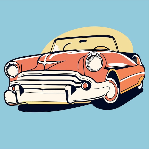 Illustration De Collectionneur De Voitures Vintage Ou Voiture Rétro Ou Voitures Vintage