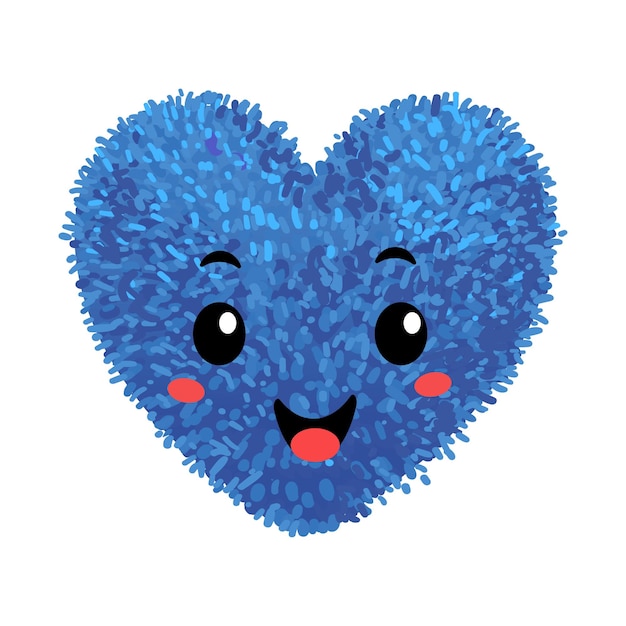 Illustration Colorée De Peluche En Forme De Coeur