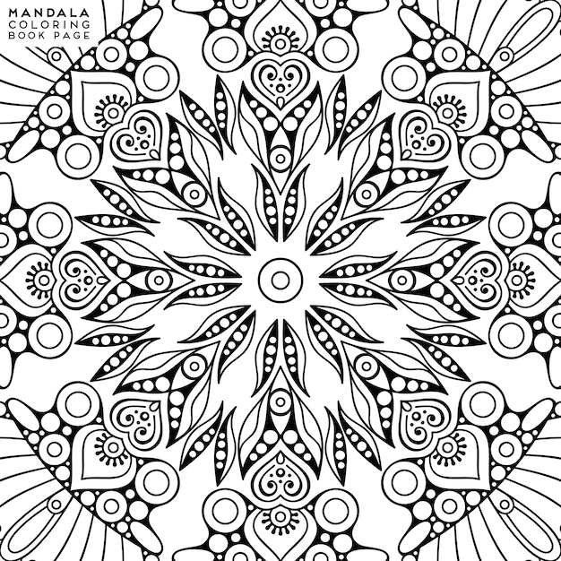 Illustration de coloriage de mandala