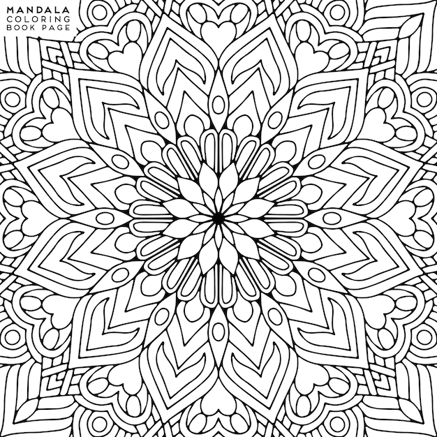 Illustration De Coloriage De Mandala