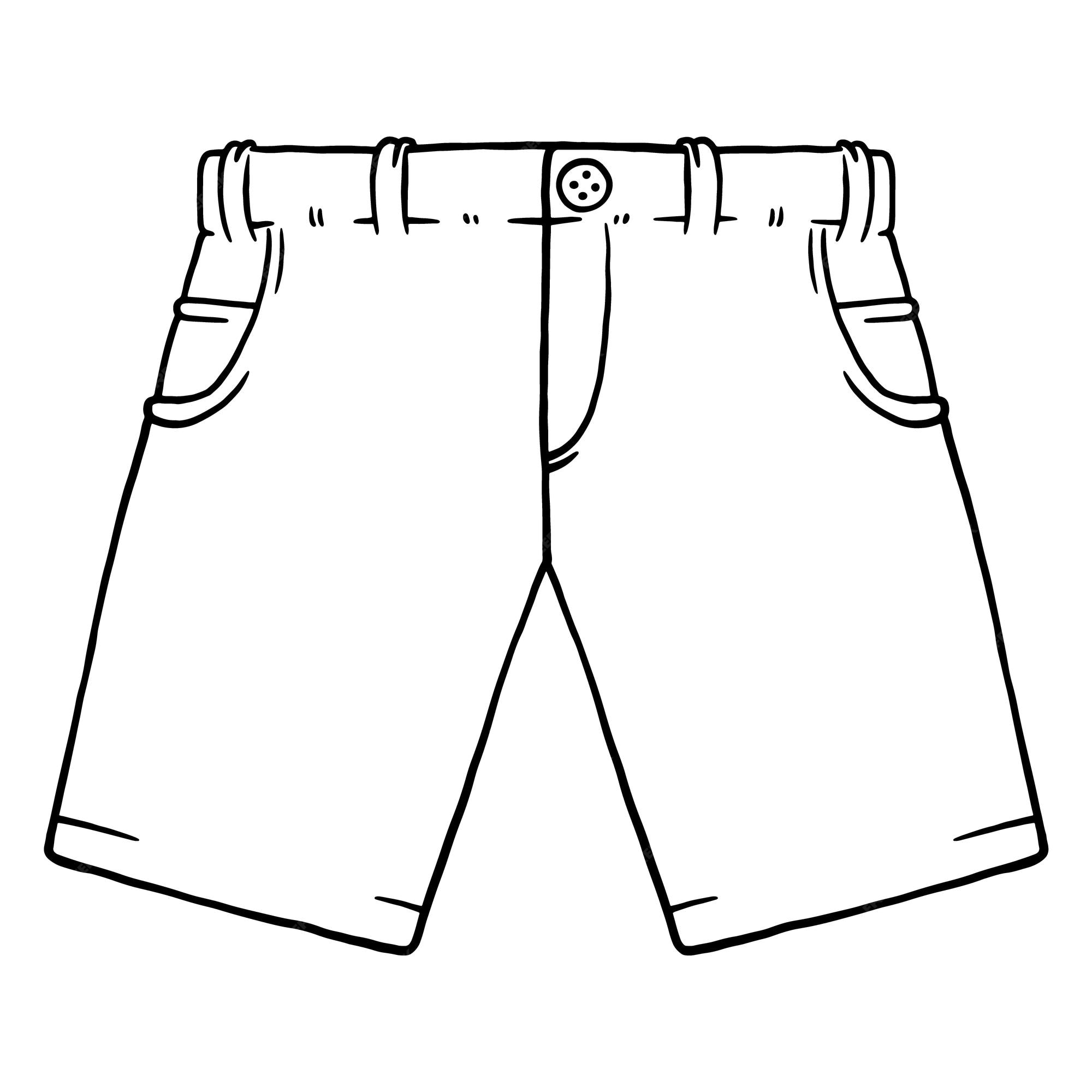 Illustration à Colorier D'un Pantalon De Dessin Animé | Vecteur Premium