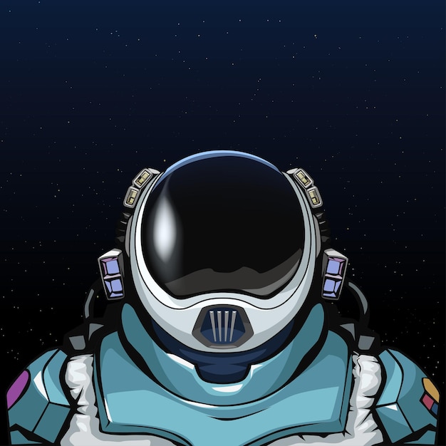 Illustration D'une Combinaison Spatiale De Dessin Animé Pour Les Astronautes Dans L'espace Sombre