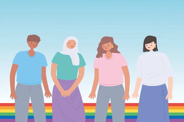 Vecteur illustration de la communauté lgbtq