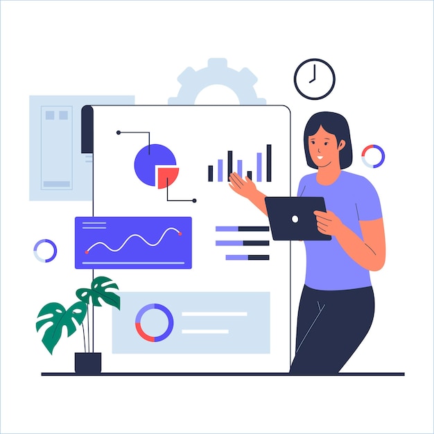 Illustration de concept d'analyse commerciale