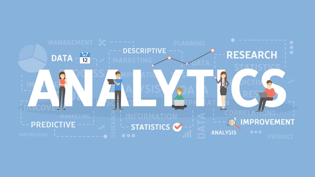 Illustration De Concept Analytique. Idée D'analyse, De Données Et D'informations.