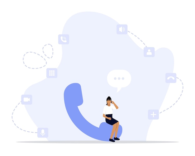 Illustration de concept d'appel