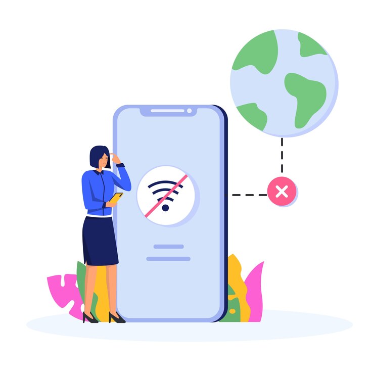 illustration de concept de connexion perdue