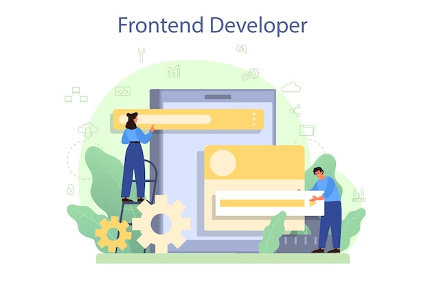 Illustration de concept de développeur frontend