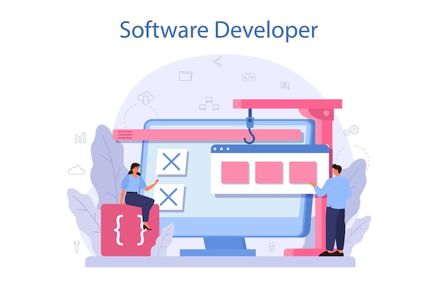 Illustration De Concept De Développeur De Logiciel