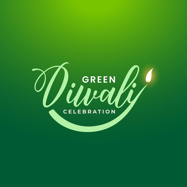 Illustration De Concept De Diwali Vert écologique De Vecteur