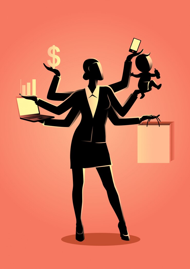 Vecteur illustration de concept d&#39;entreprise pour multitâche