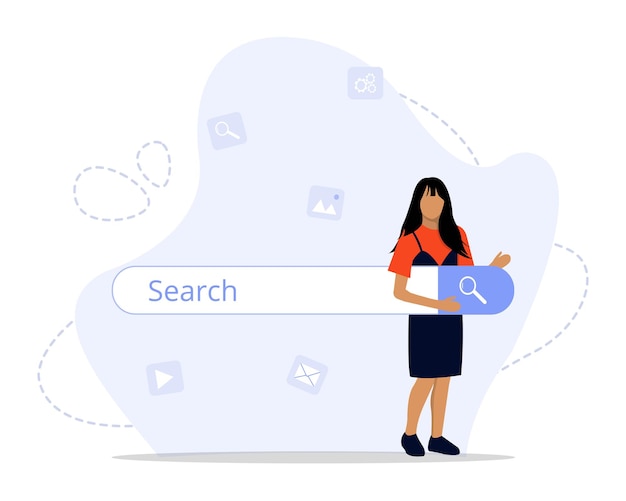 Illustration de concept de moteur de recherche