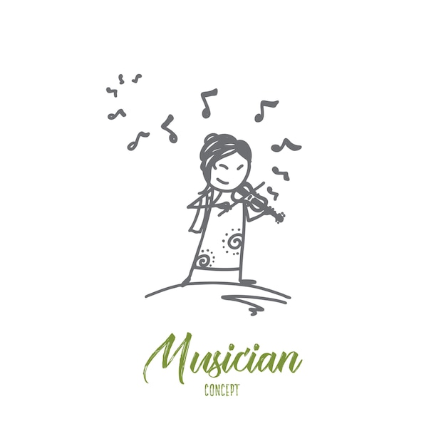 Illustration De Concept De Musicien