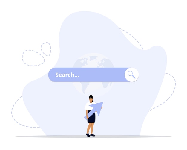 Illustration de concept de navigation en ligne