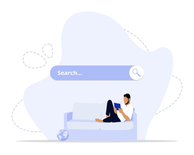 Illustration de concept de navigation en ligne