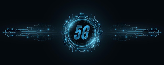 Illustration de concept de réseau mondial 5G