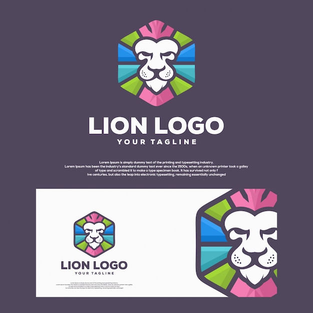 Illustration De Concept Tête Abstraite Lion