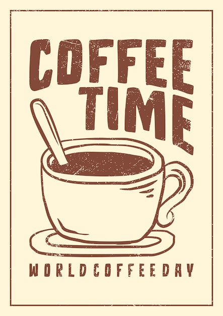 Illustration De Conception D'affiche De Café