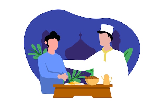 Vecteur l'illustration de la conception de l'appartement de ramadan kareem