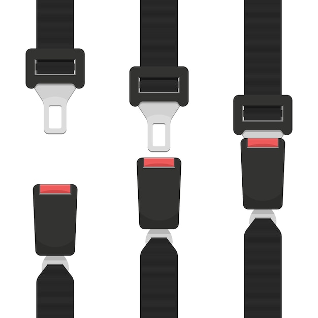 Illustration de conception de ceinture de sécurité isolé sur fond blanc